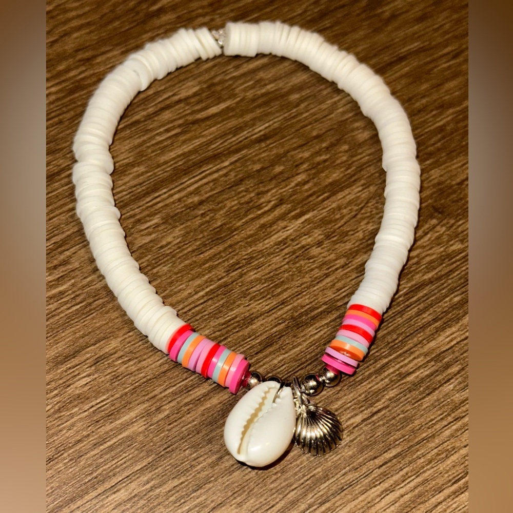 White and Pink Shell Charm Bracelet/Anklet